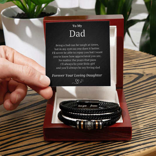 To My Loving Dad - Men's Love You Forever Bracelet